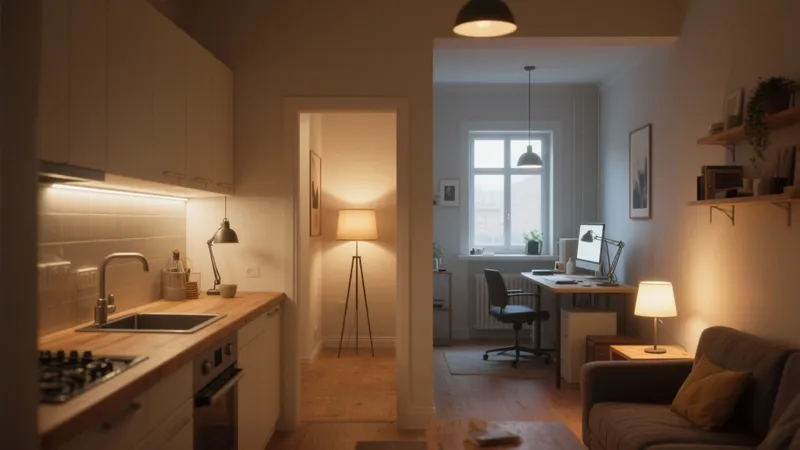 Cozy Studio Apartment with Open Kitchen & Home Office