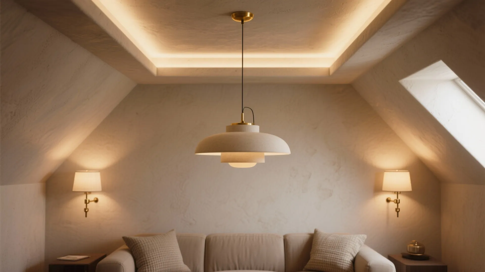 1. Layered lighting to tame the height