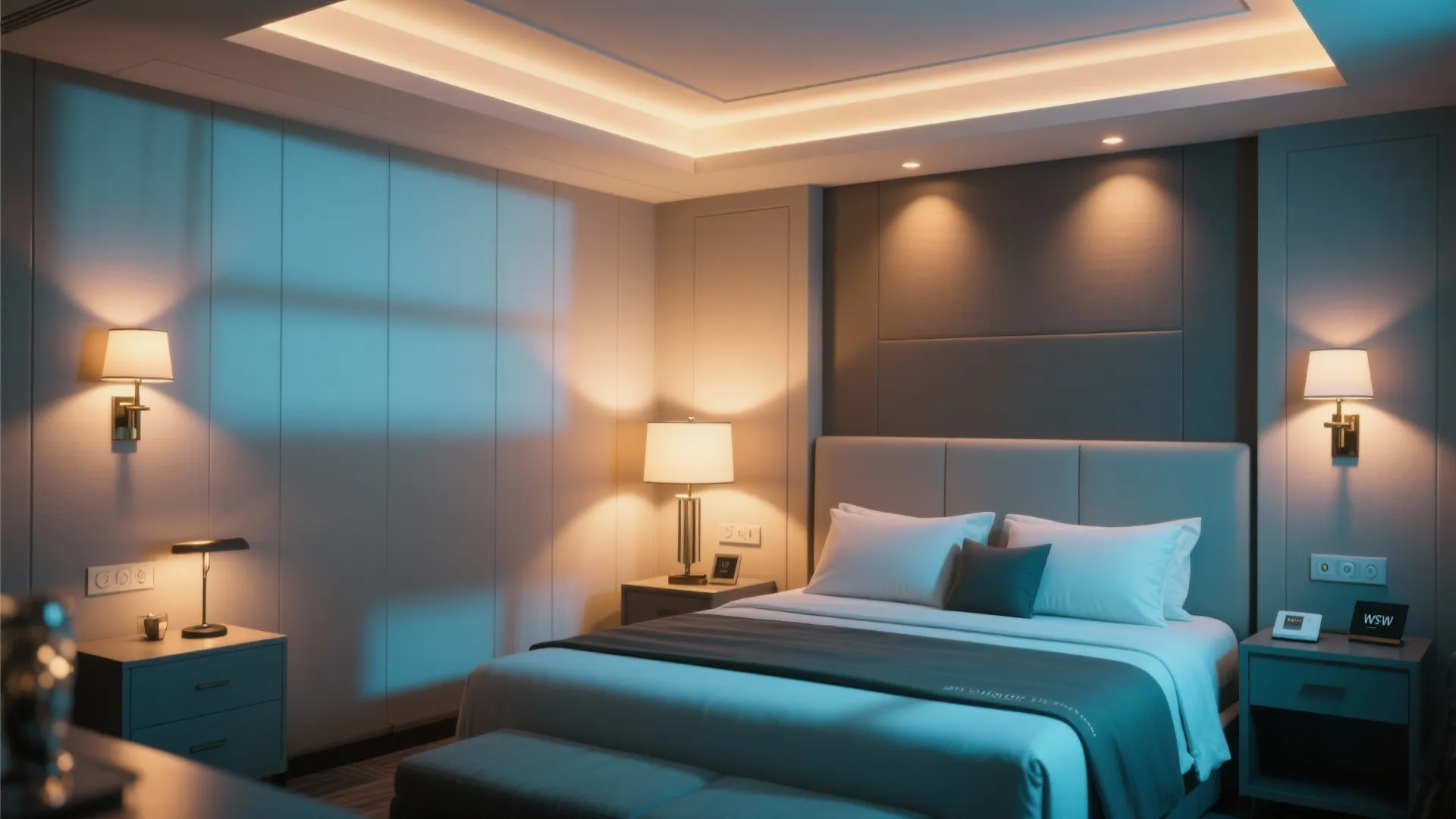 4. Bright, layered lighting for perceived space