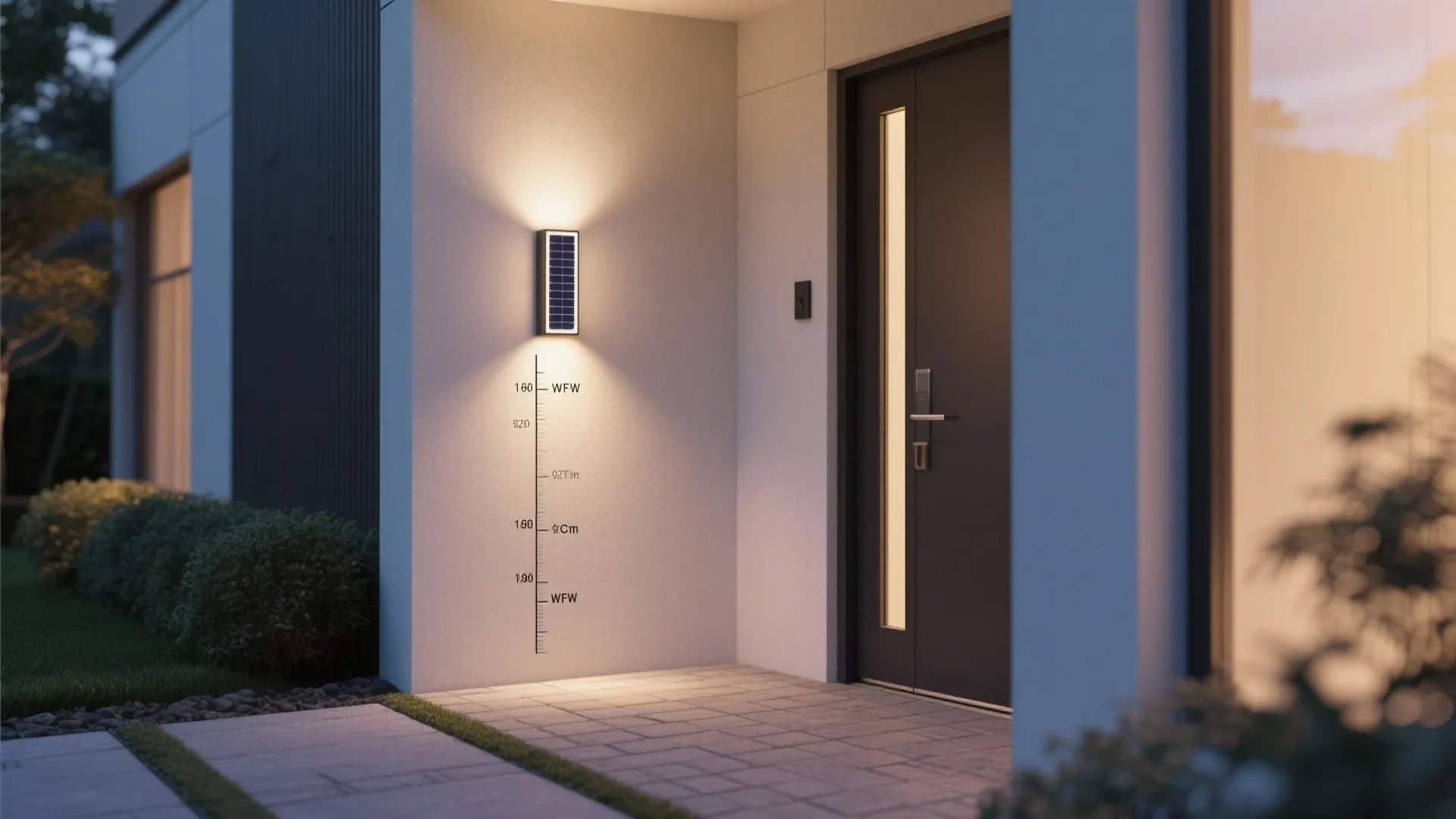 1. Layered lighting on a narrow facade