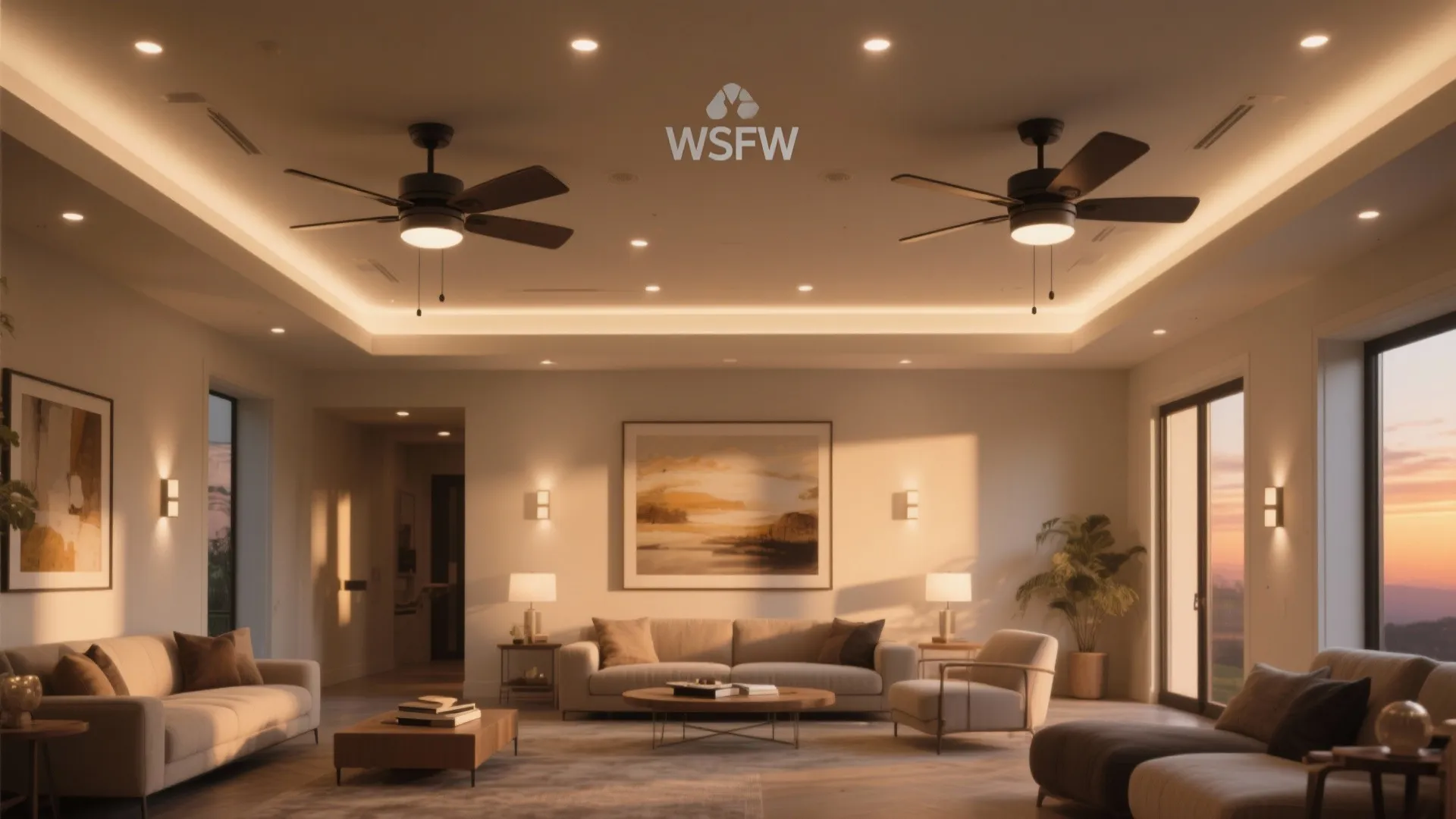 Layered Lighting with Dual Fans