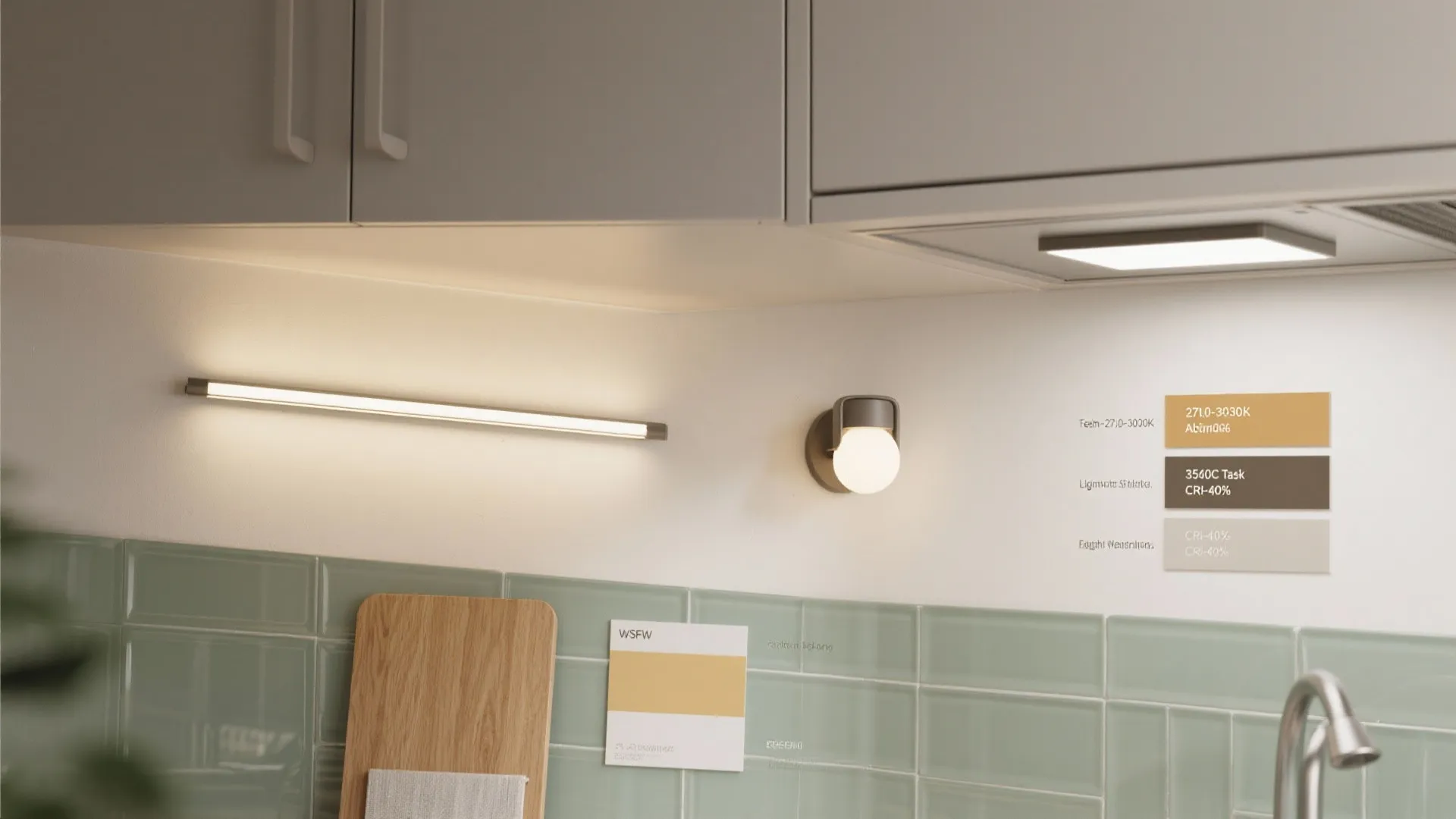 Layered wall lighting for task and mood