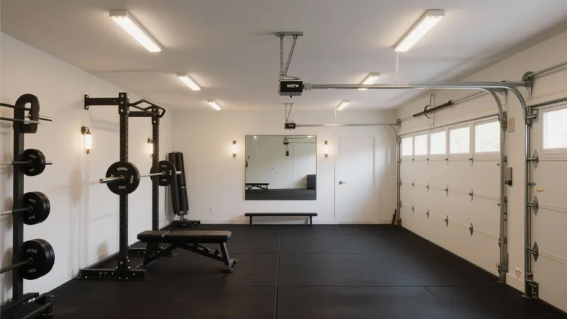 Garage Gym Design with Functional Layout