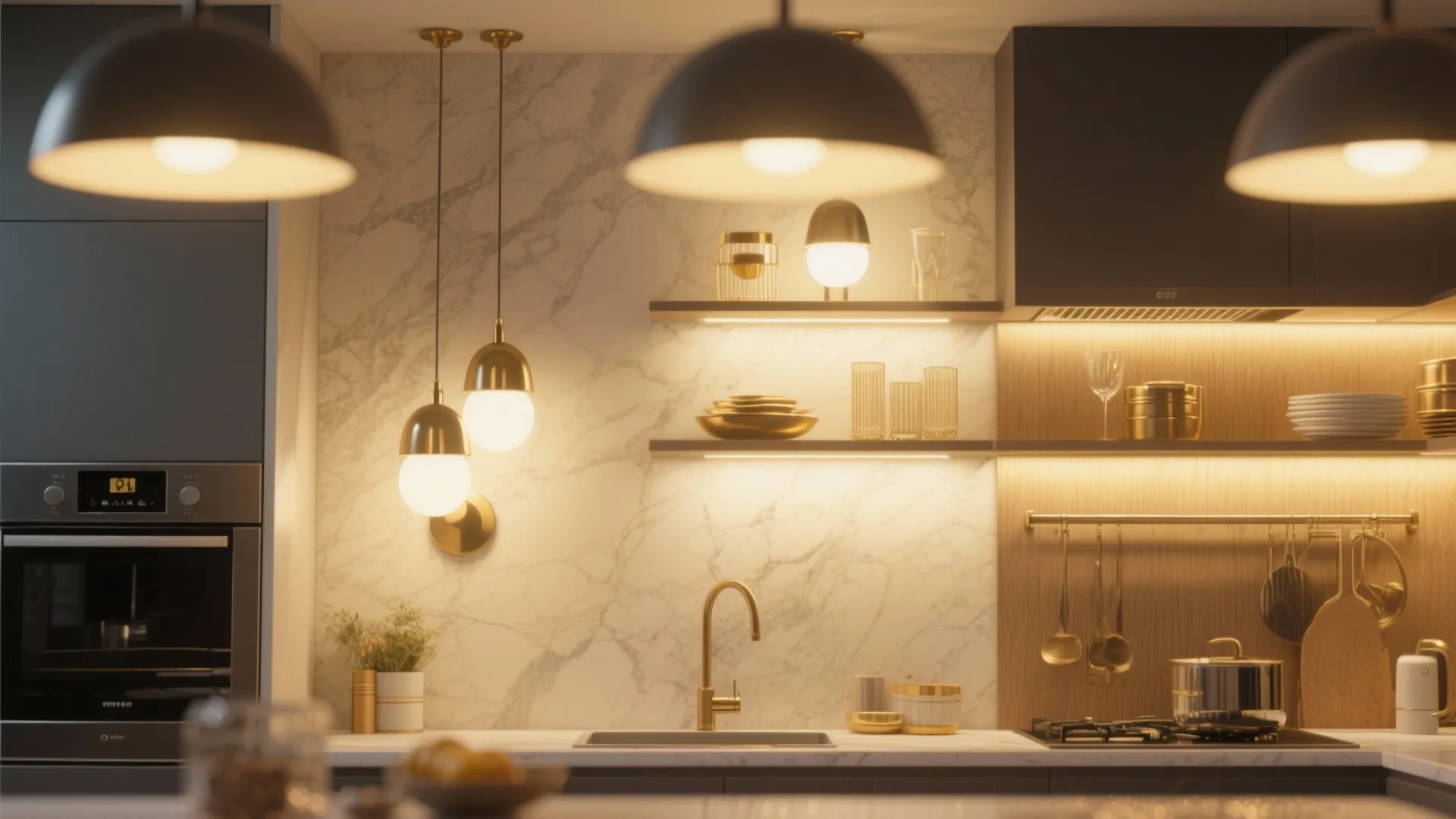 6. Layered Lighting Fixtures