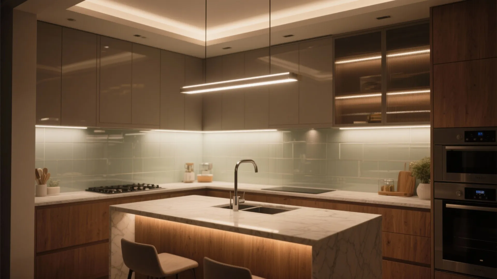 Statement Lighting and Layered Ambience