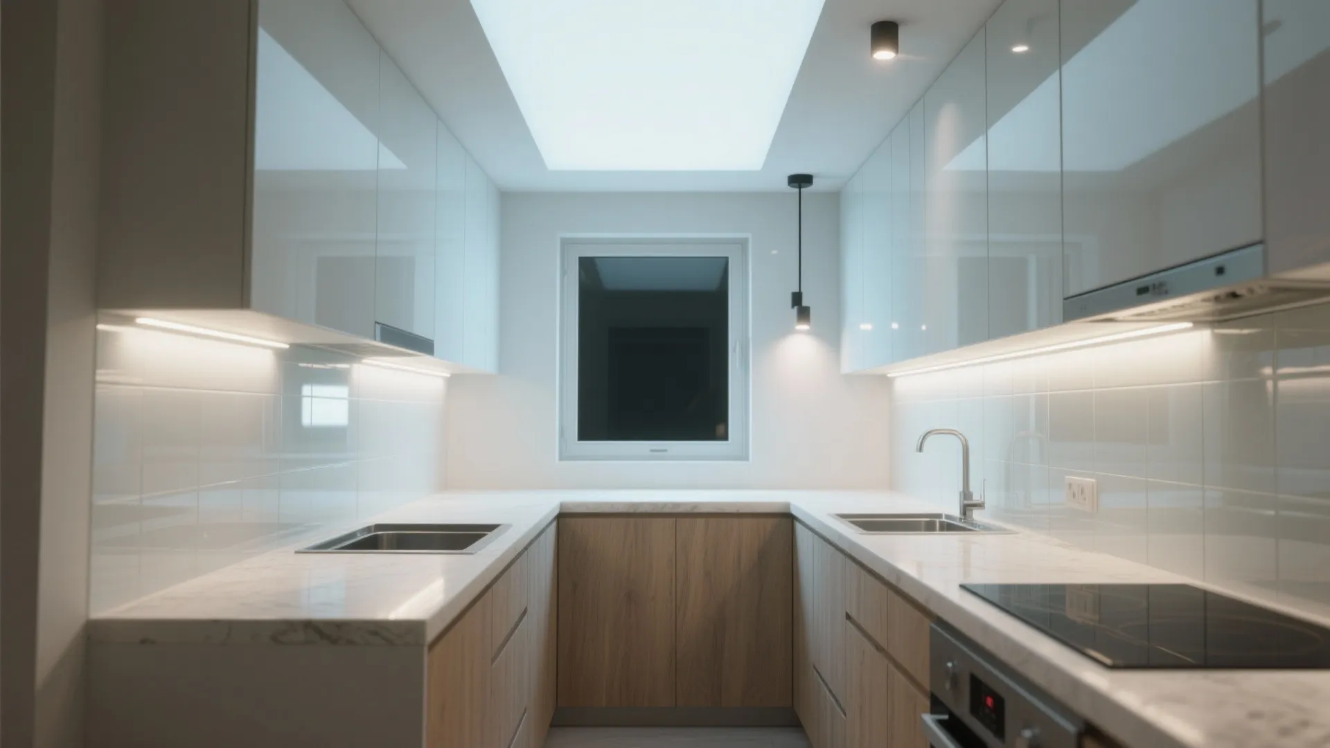 Smart Lighting Layers for Tiny Kitchens
