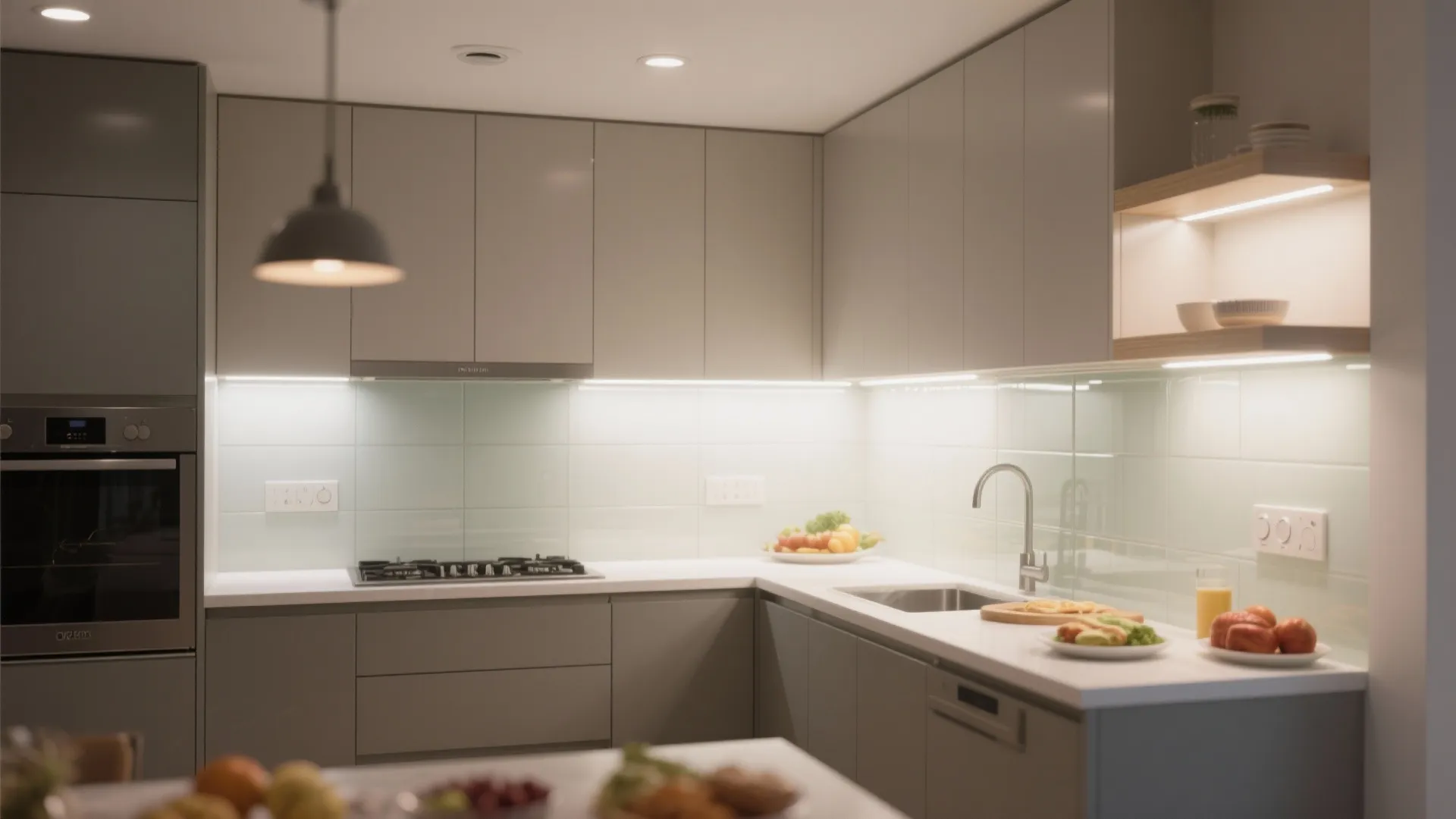 Smart Lighting Layers for Compact Kitchens