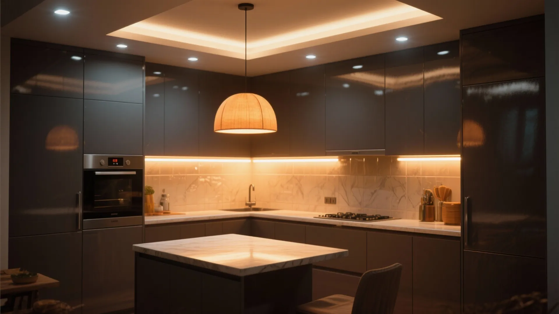 4. Layered lighting to lift darker tones