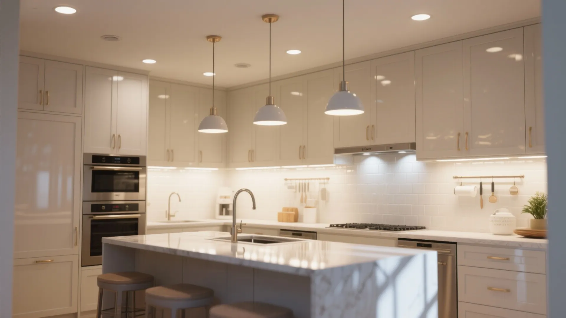 5. Layered lighting and reflective surfaces