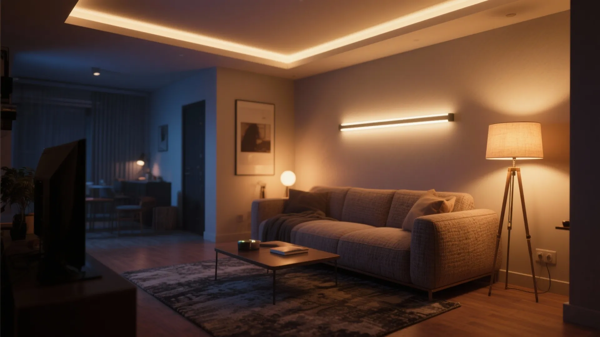 3. Create layered mood with dimmable lines