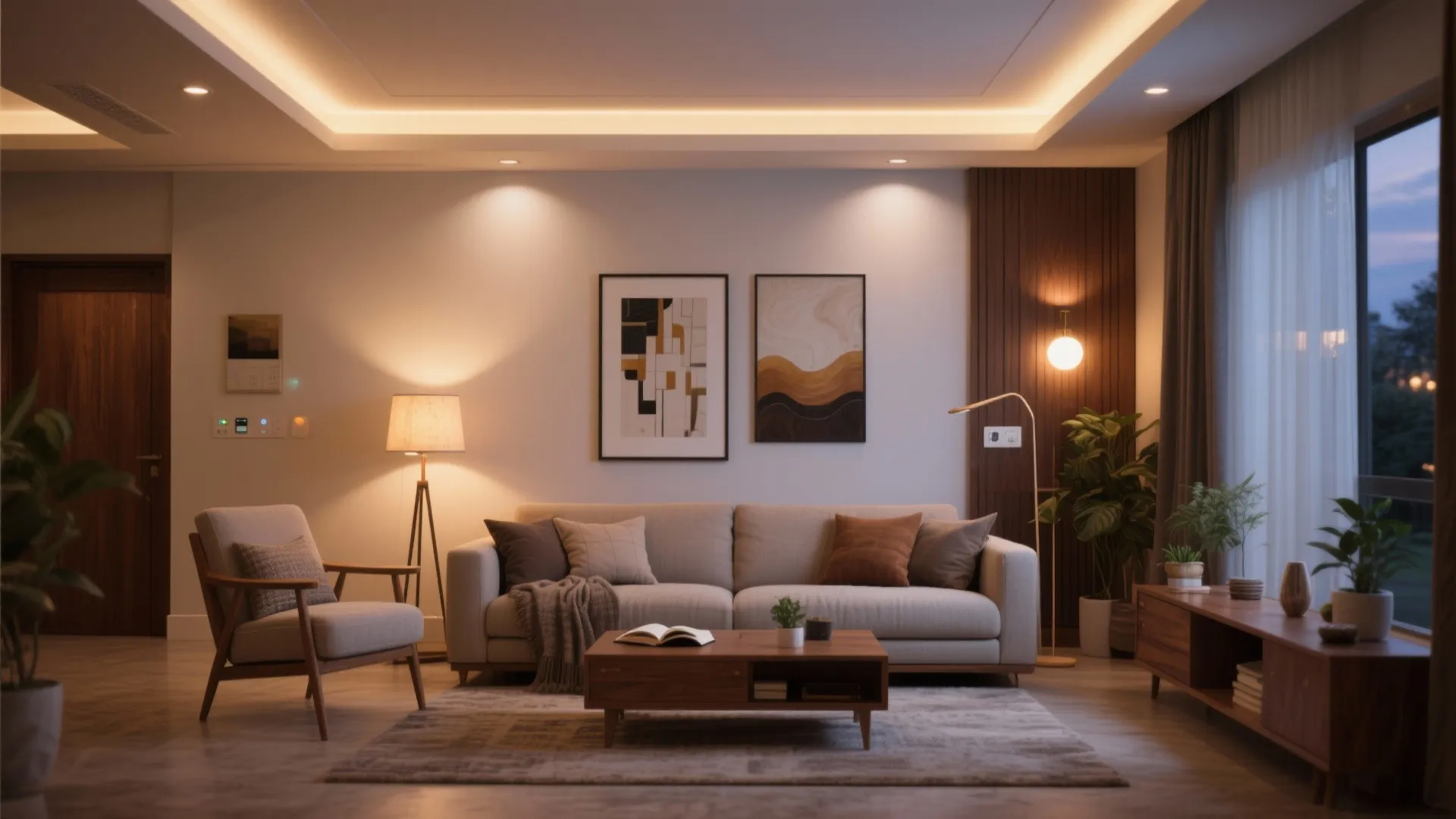 Layered lighting that sets the mood and saves energy