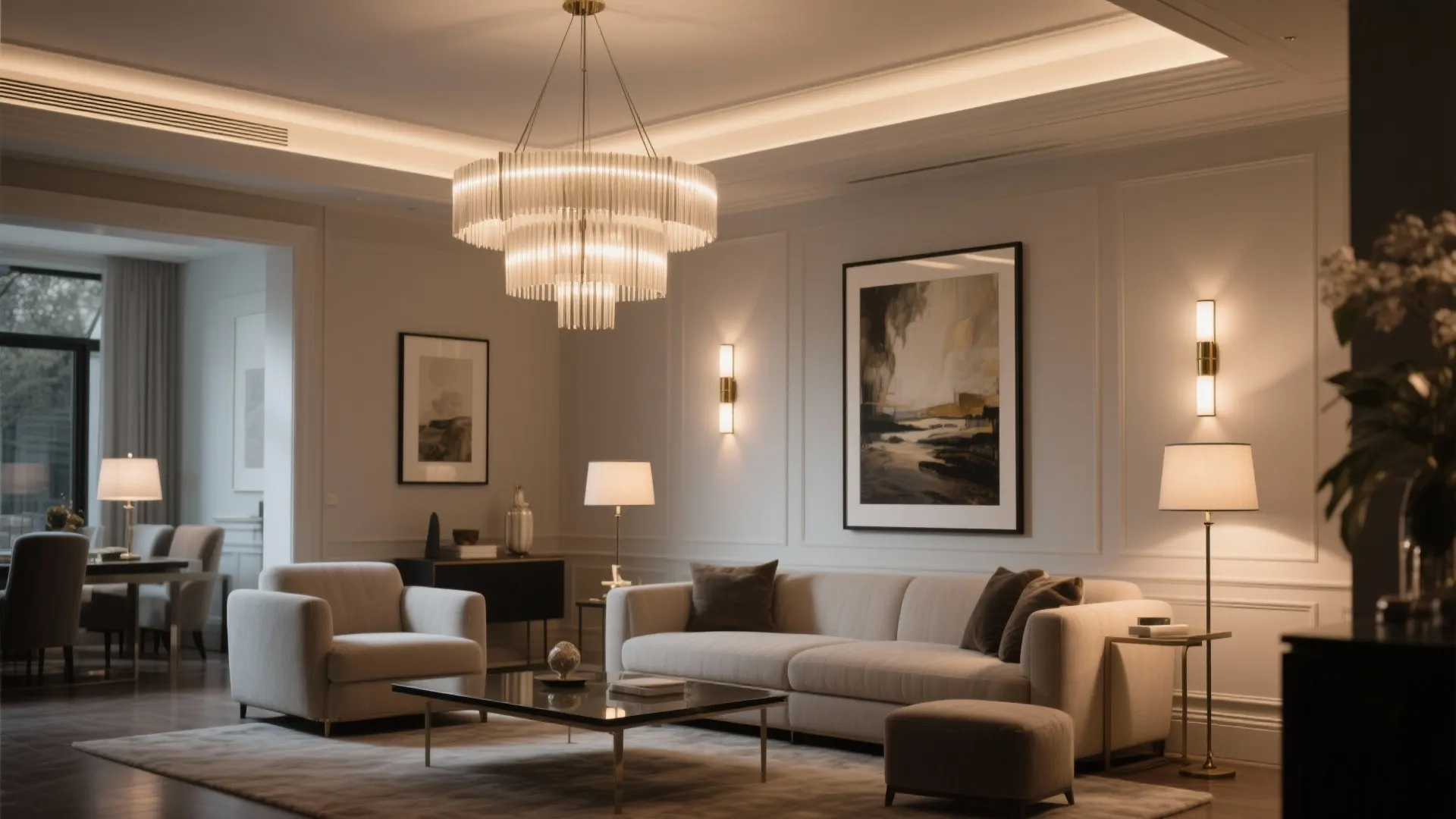 Statement Lighting Layers with Sculptural Forms