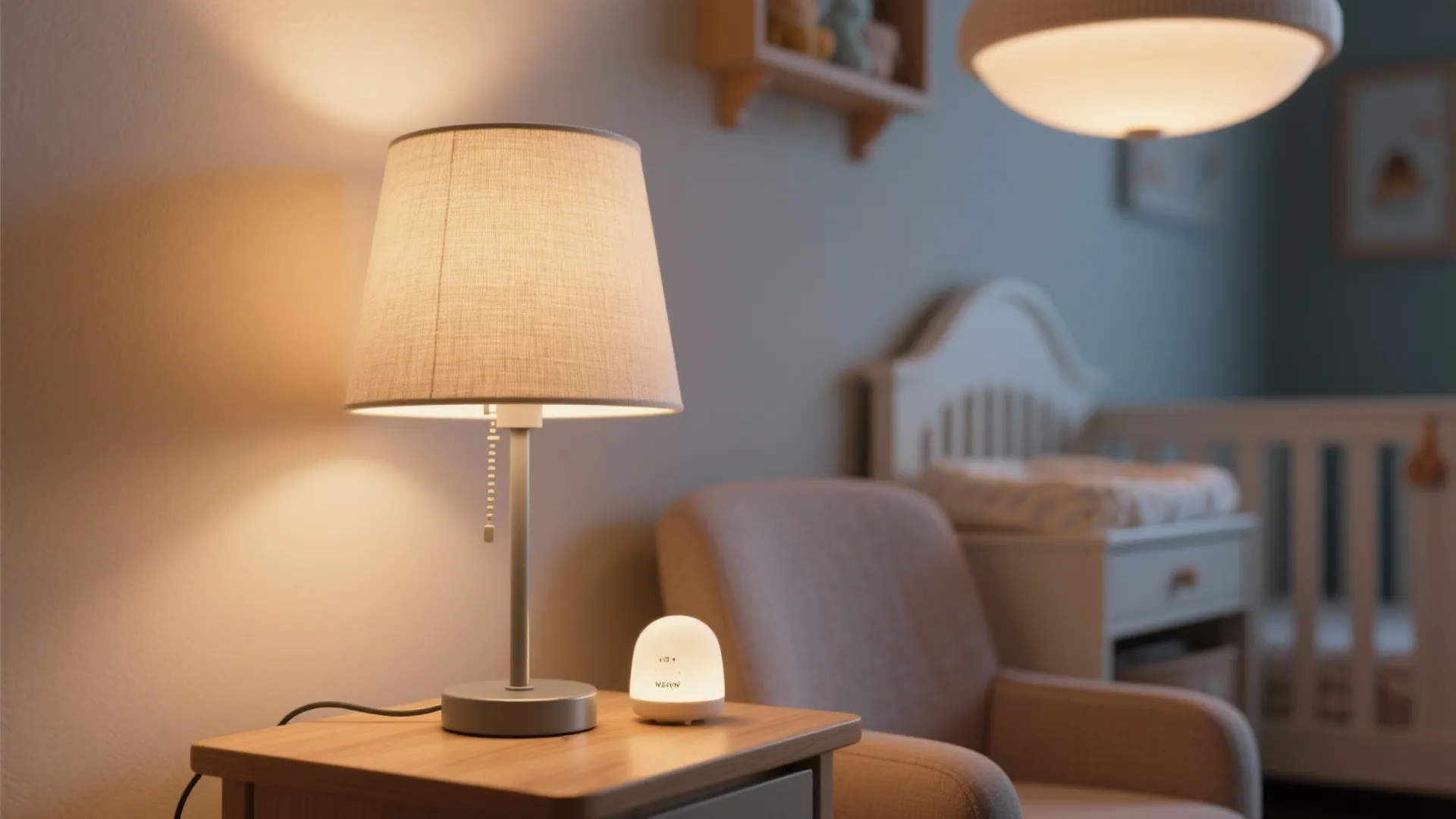 Gentle lighting layers: dimmable lamps and night safeties