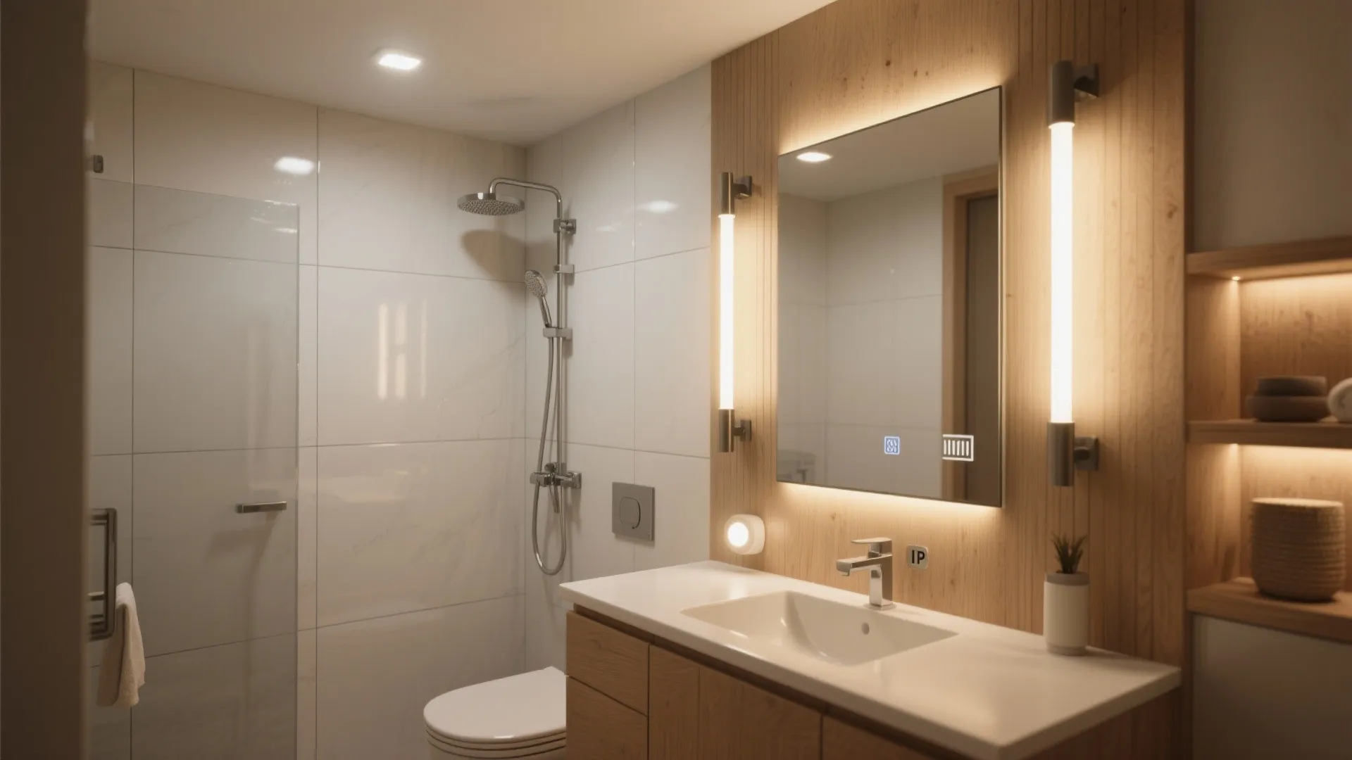 Moisture-Smart Materials and Layered Lighting