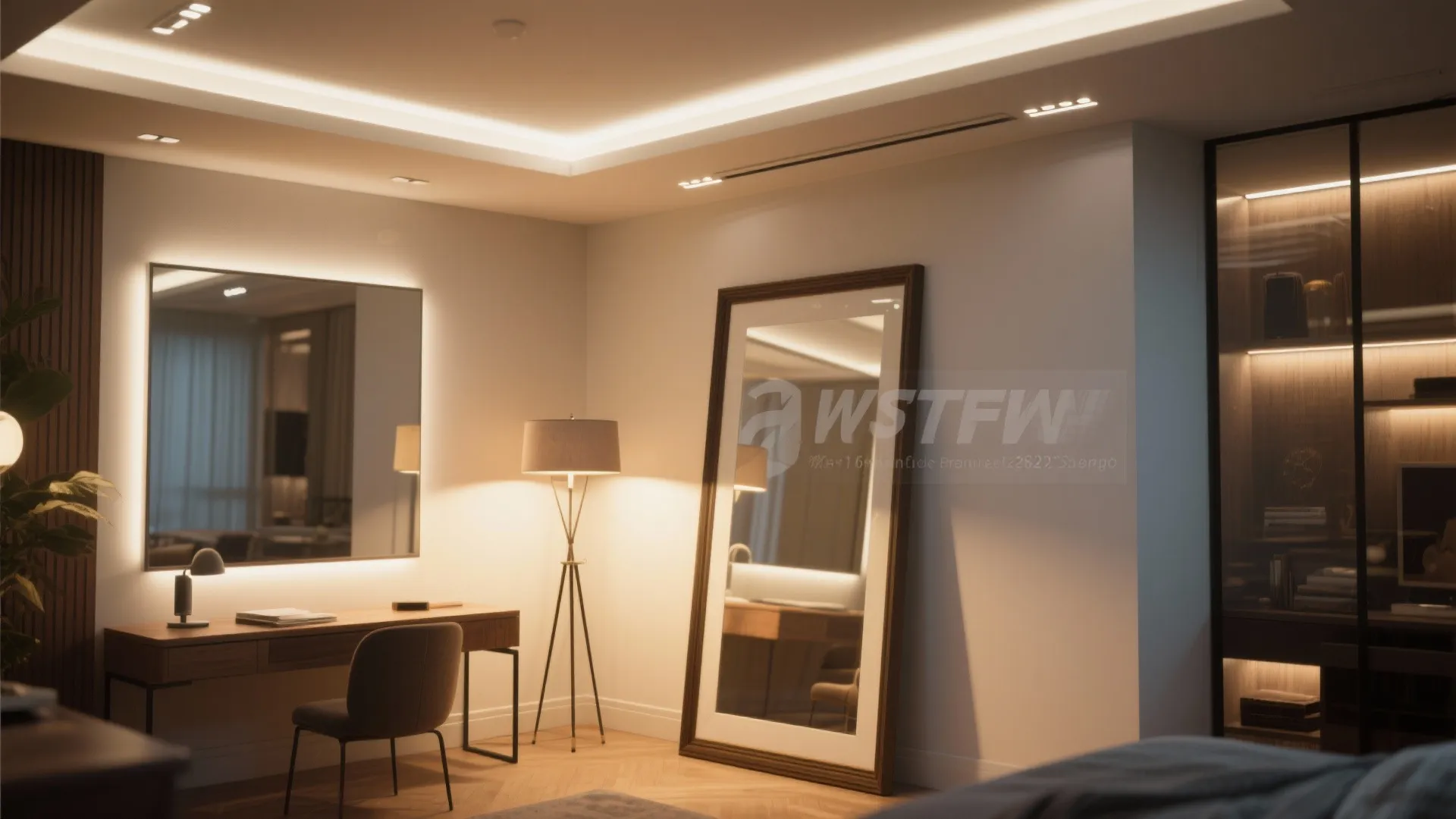 5. Brighten with layered lighting and mirrors