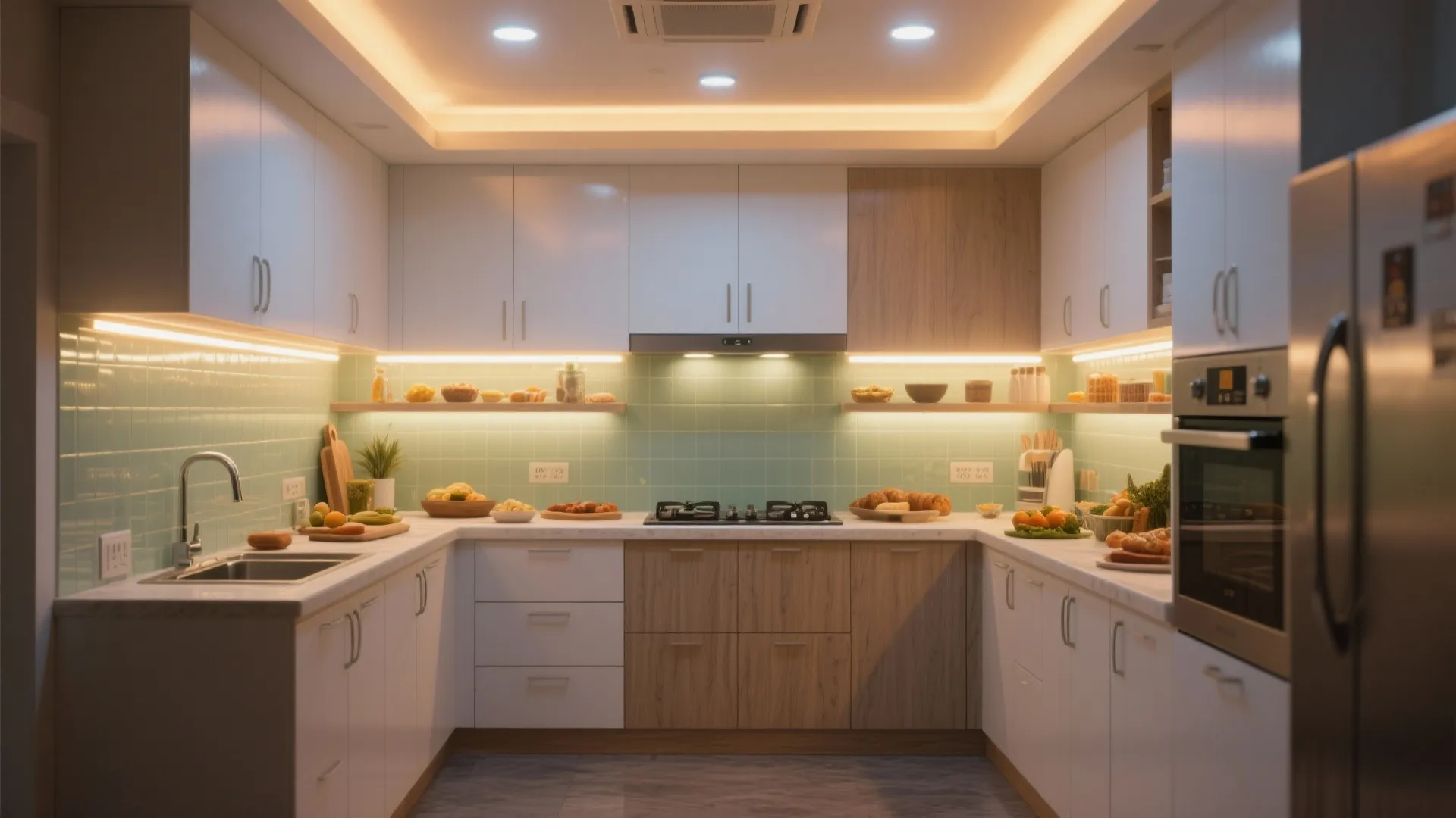 Under-Cabinet and Layered Lighting That Flatters