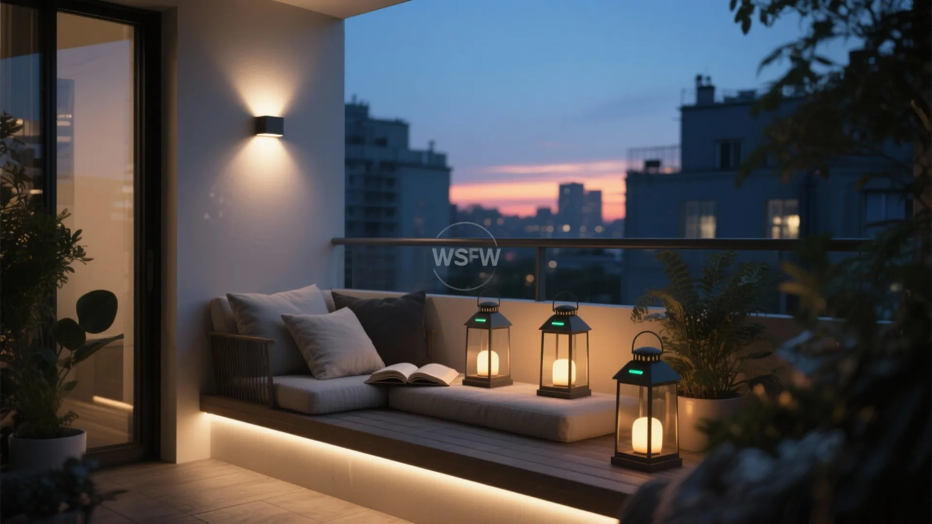 Layered lighting for evening calm