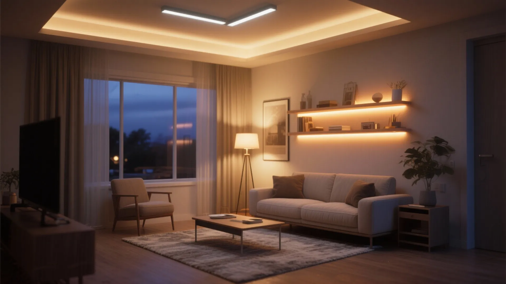 Layered Lighting for Multipurpose Evenings