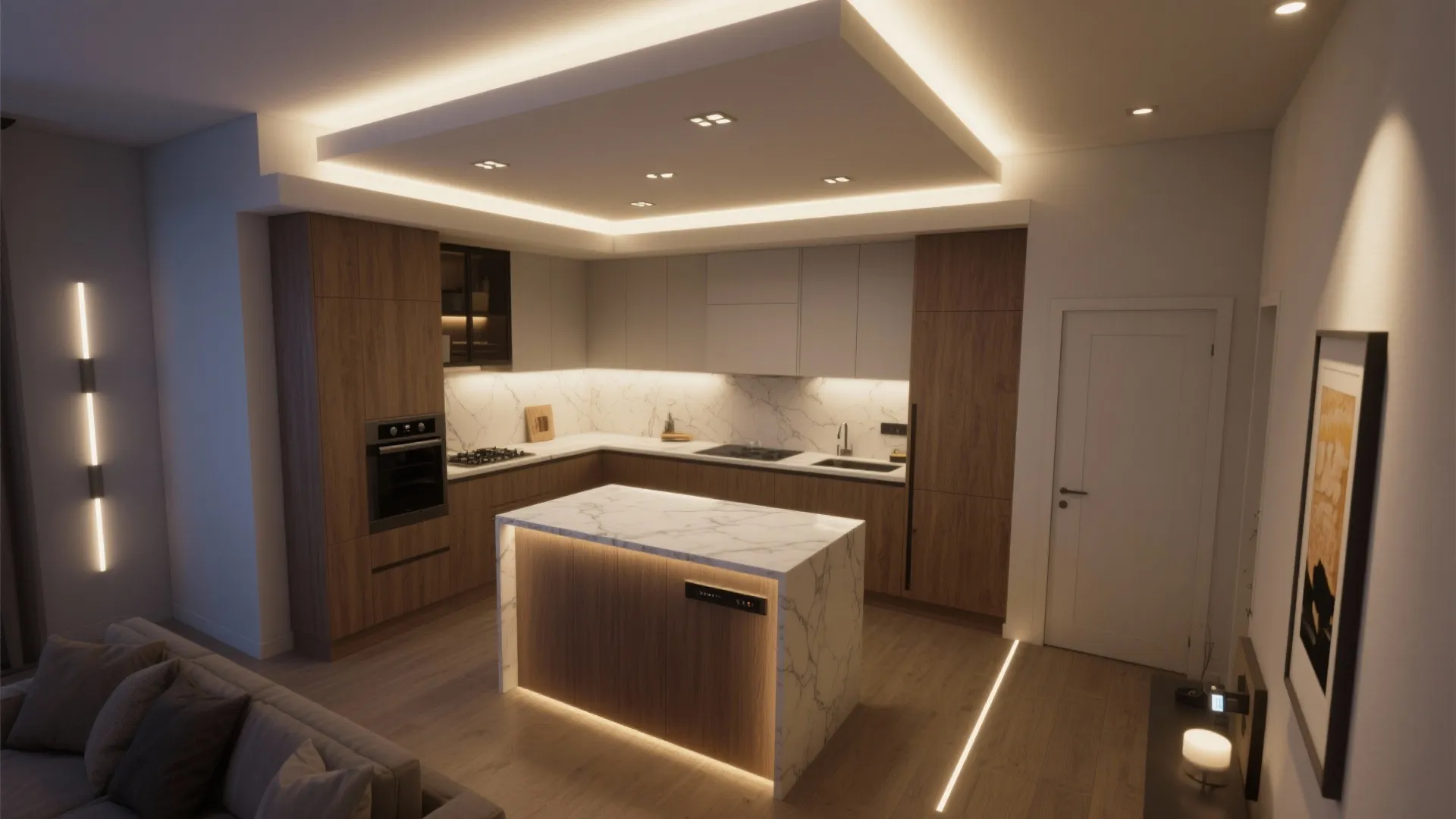 Galleries of Light: Ceiling Plan + Layered Illumination