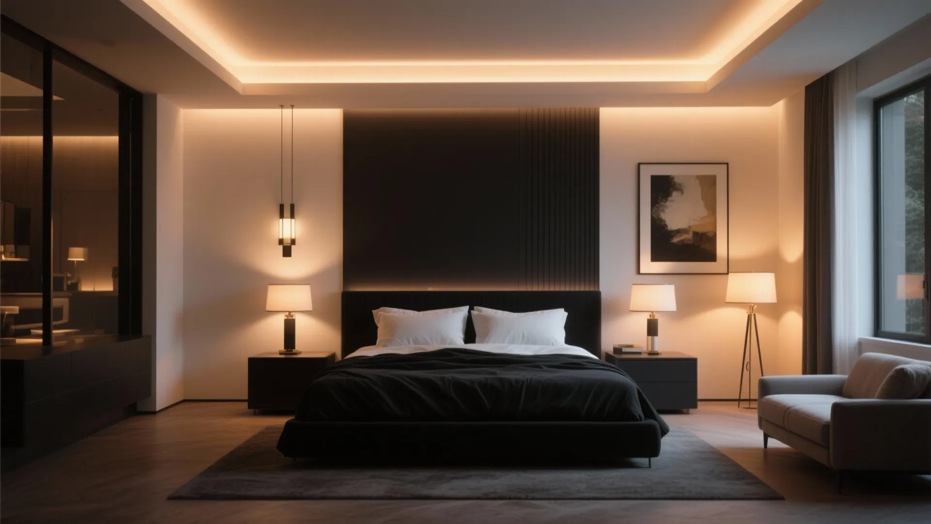 3. Use layered lighting for mood control