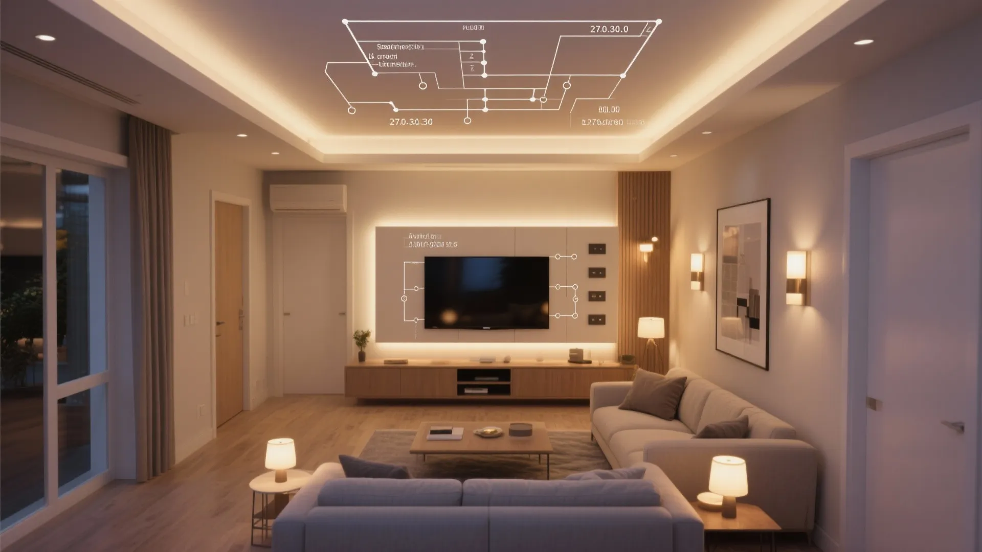 Layered lighting that flatters screens