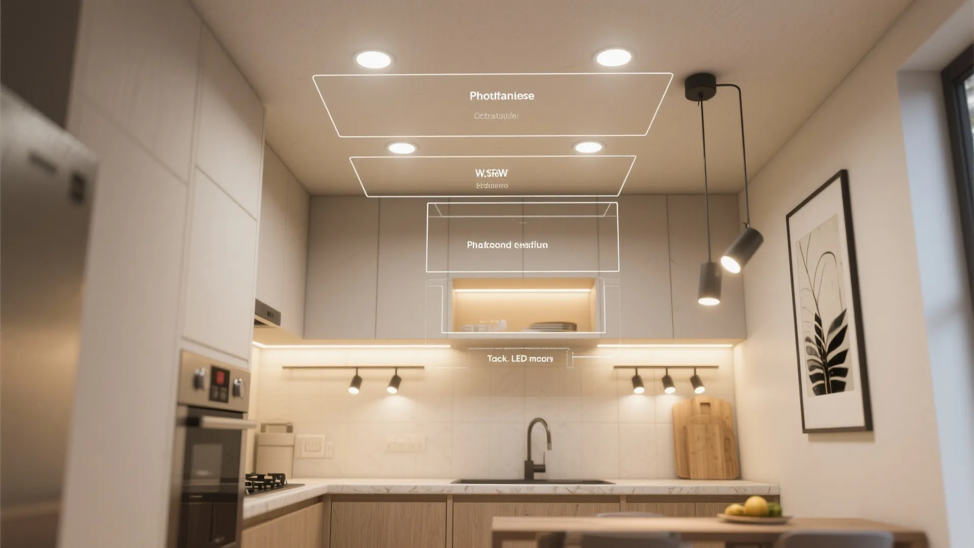 1. Layered lighting: ambient + task + accent