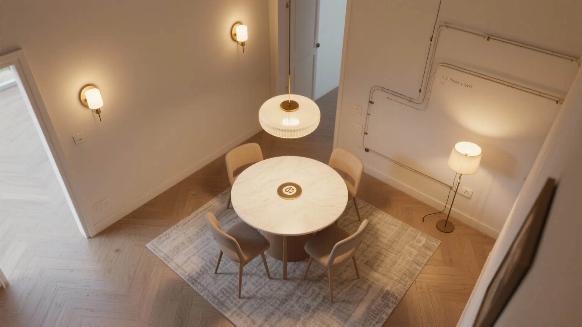 Warm-layered lighting with dimmers