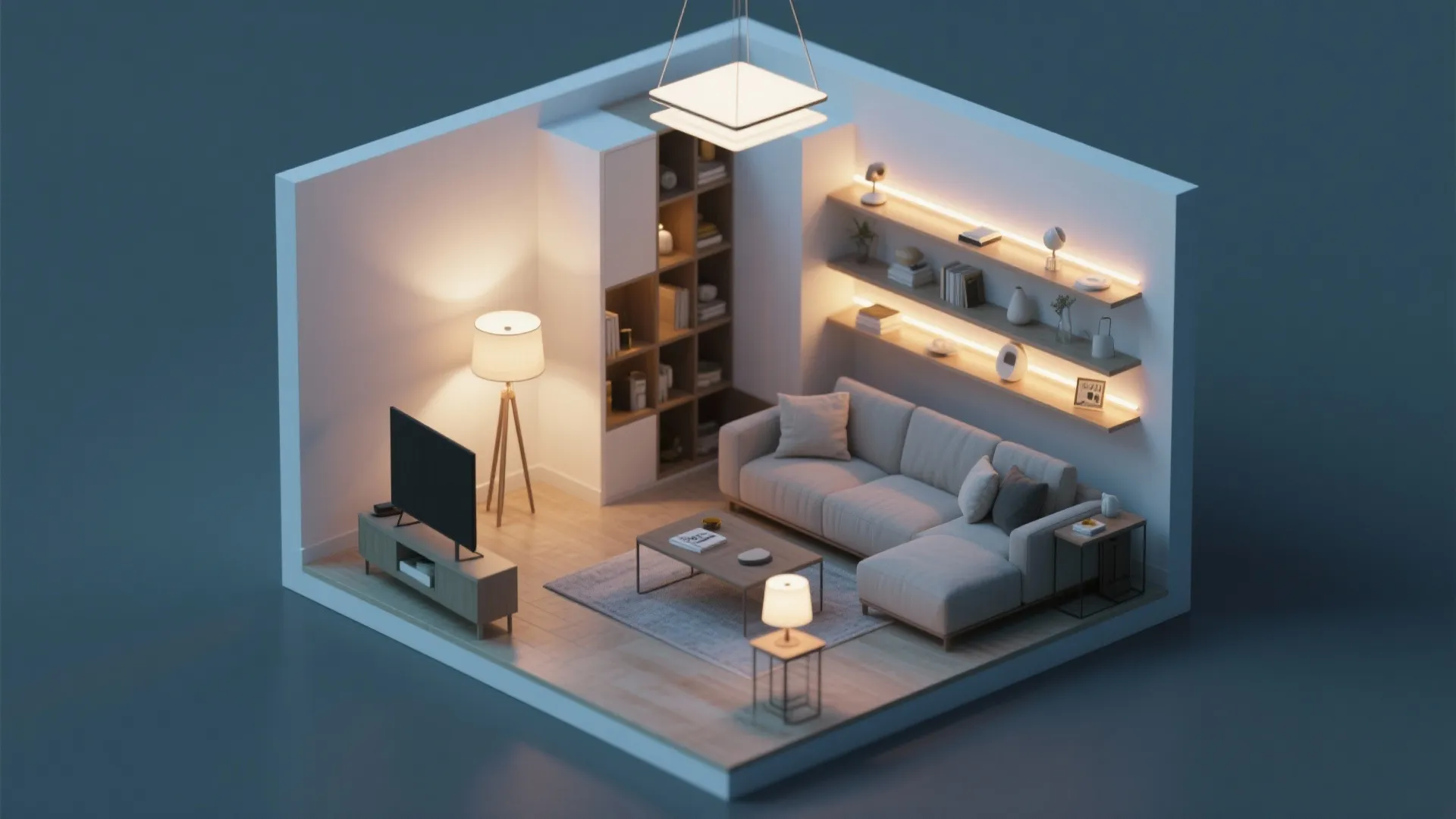 1. Layered lighting for flexible moods