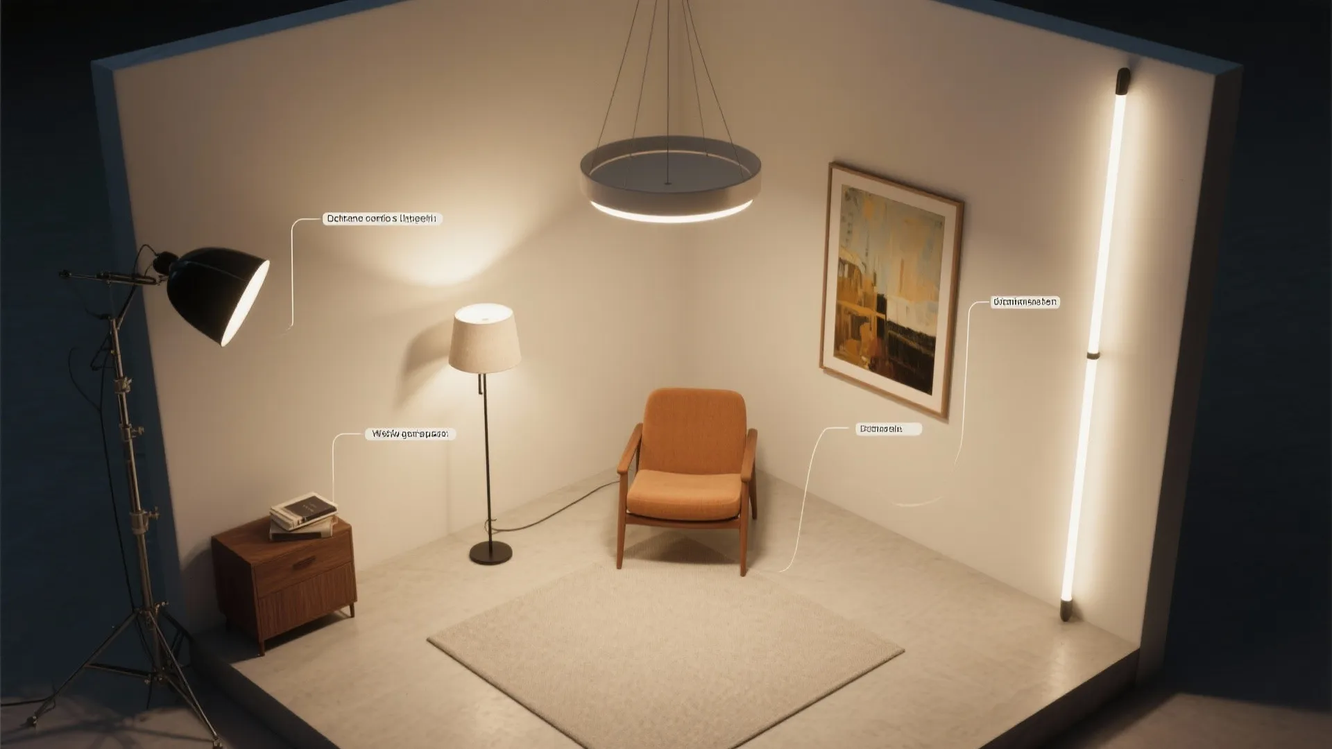 1. Layered lighting: combine ambient, task, and accent