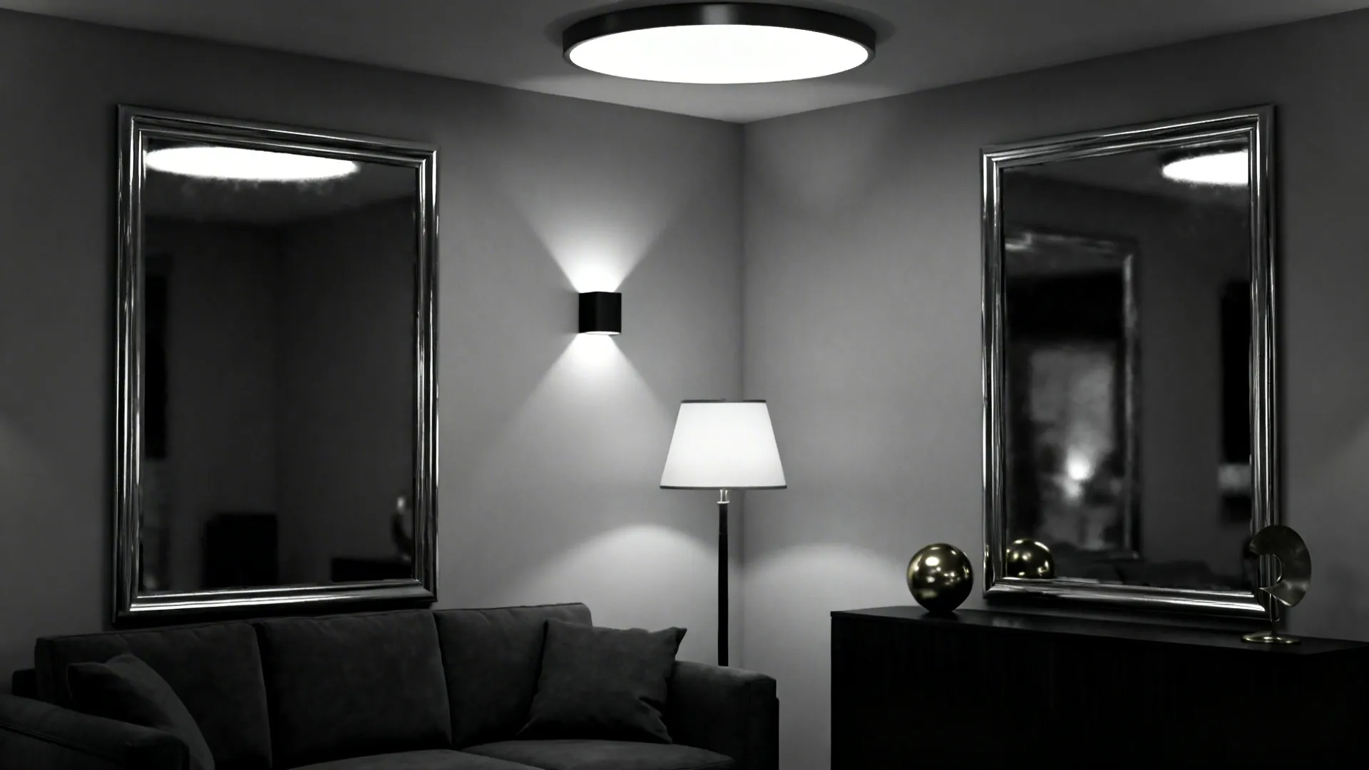 5. Layered Lighting and Reflective Surfaces