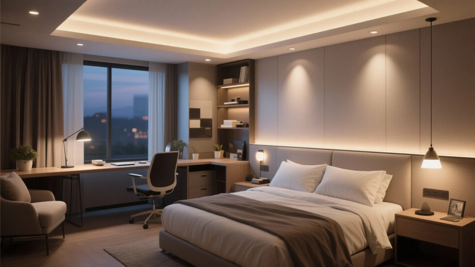 8. Layered Lighting for Multi-Use Rooms
