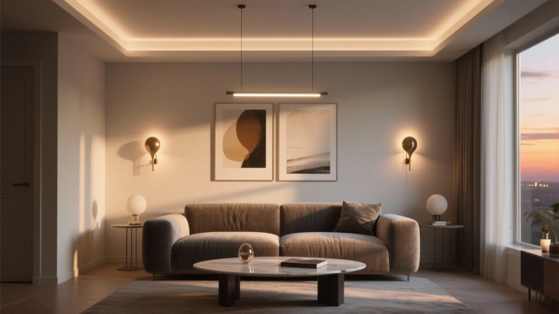 2) Sculptural Lighting Layers, Not Bigger Fixtures