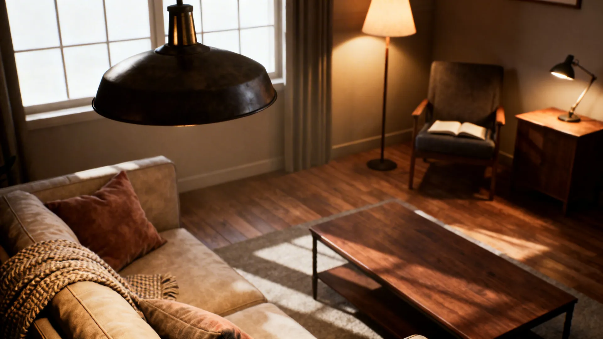 5. Layer lighting and scale furniture to the space