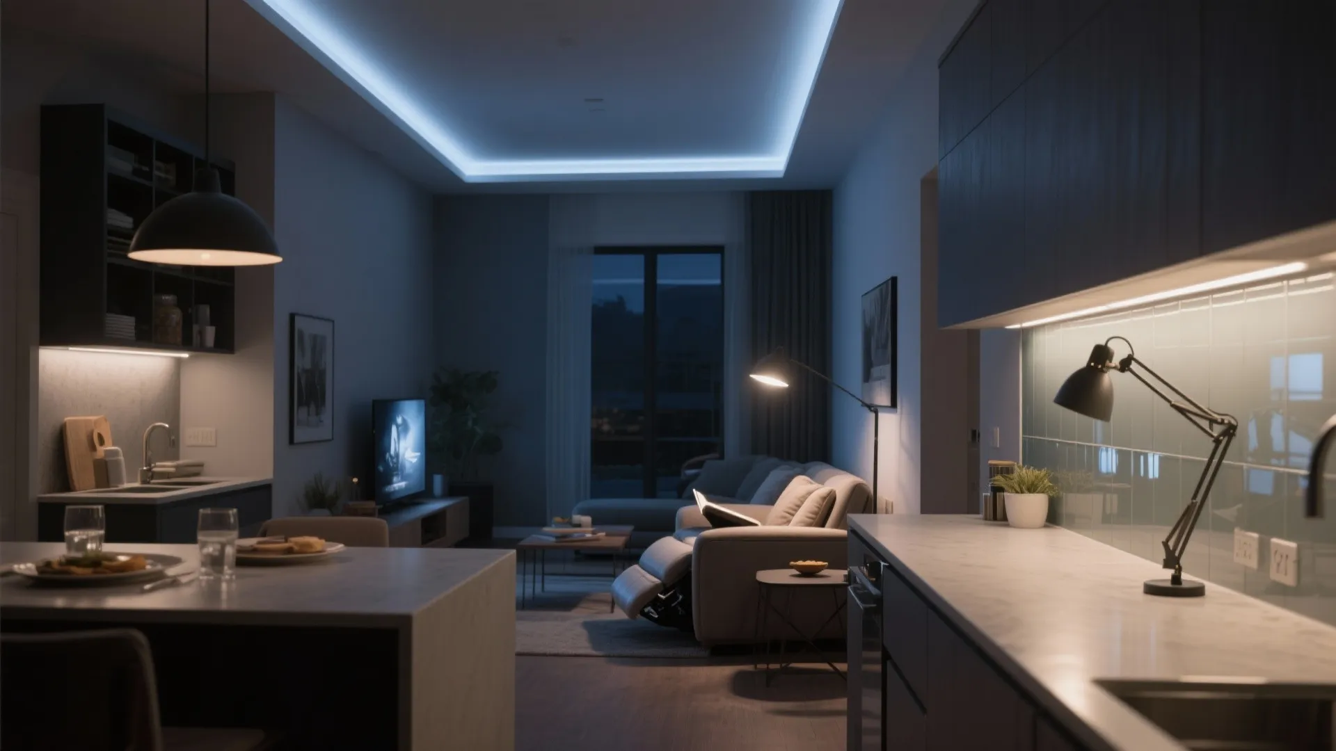 Layered Lighting to Flatter the Recliner