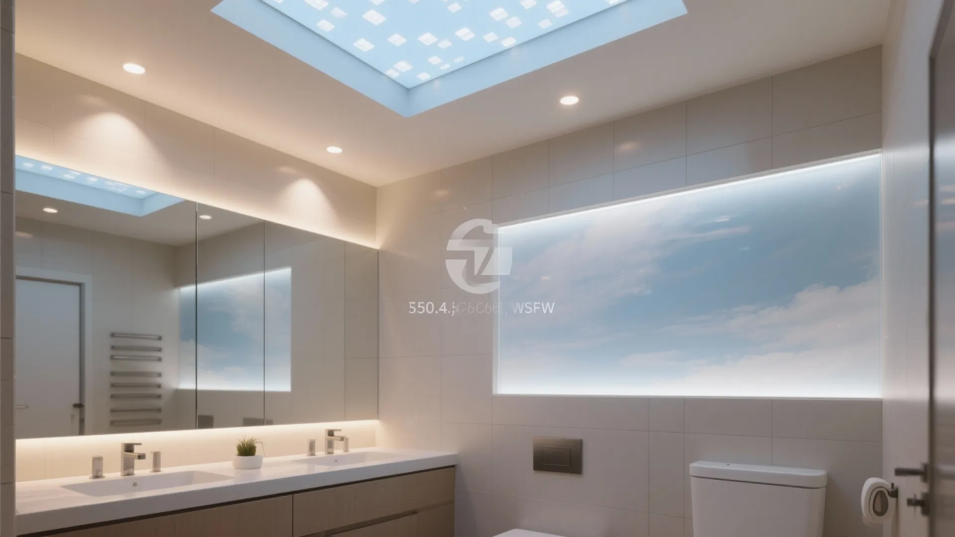 Layered Lighting with Skylight Illusion Panel