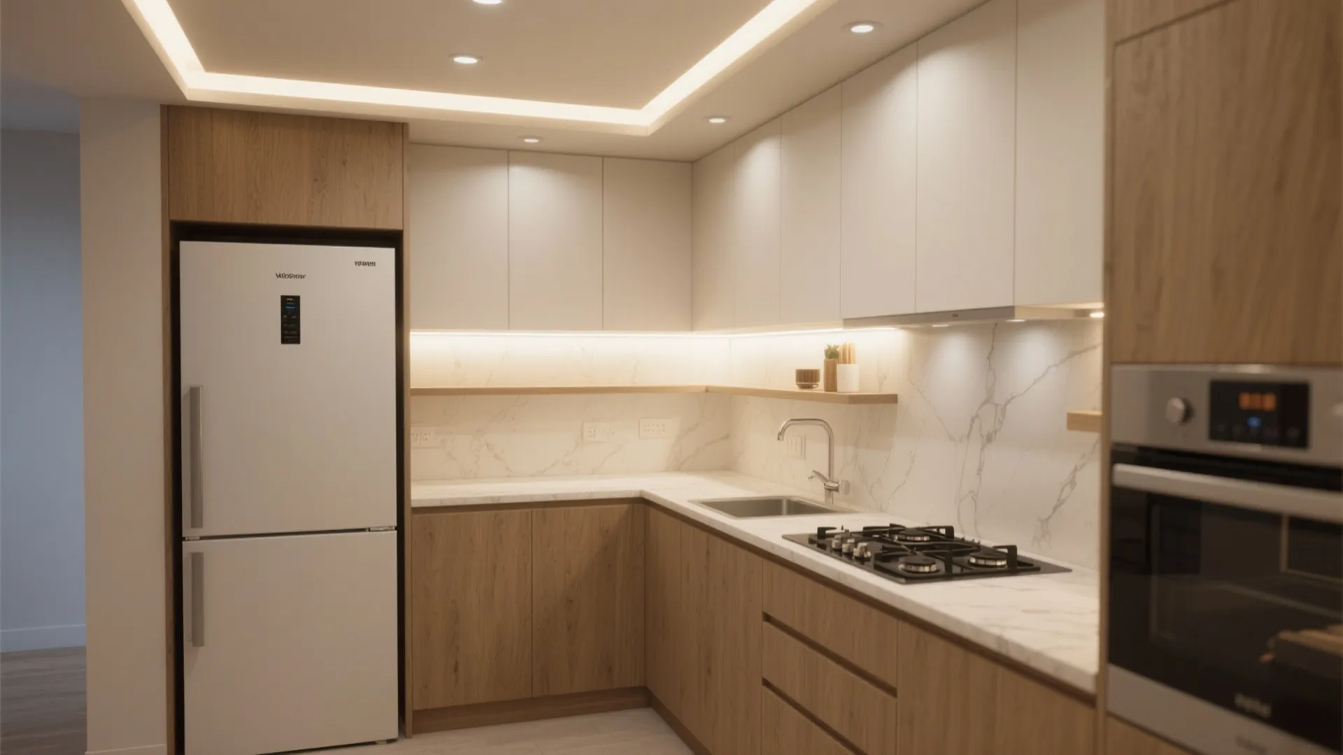 Lighting Layers and Slim Appliances for a Sleek Footprint