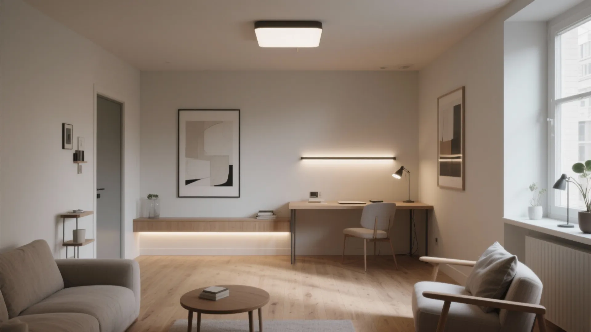 Layered Lighting for Compact Rooms
