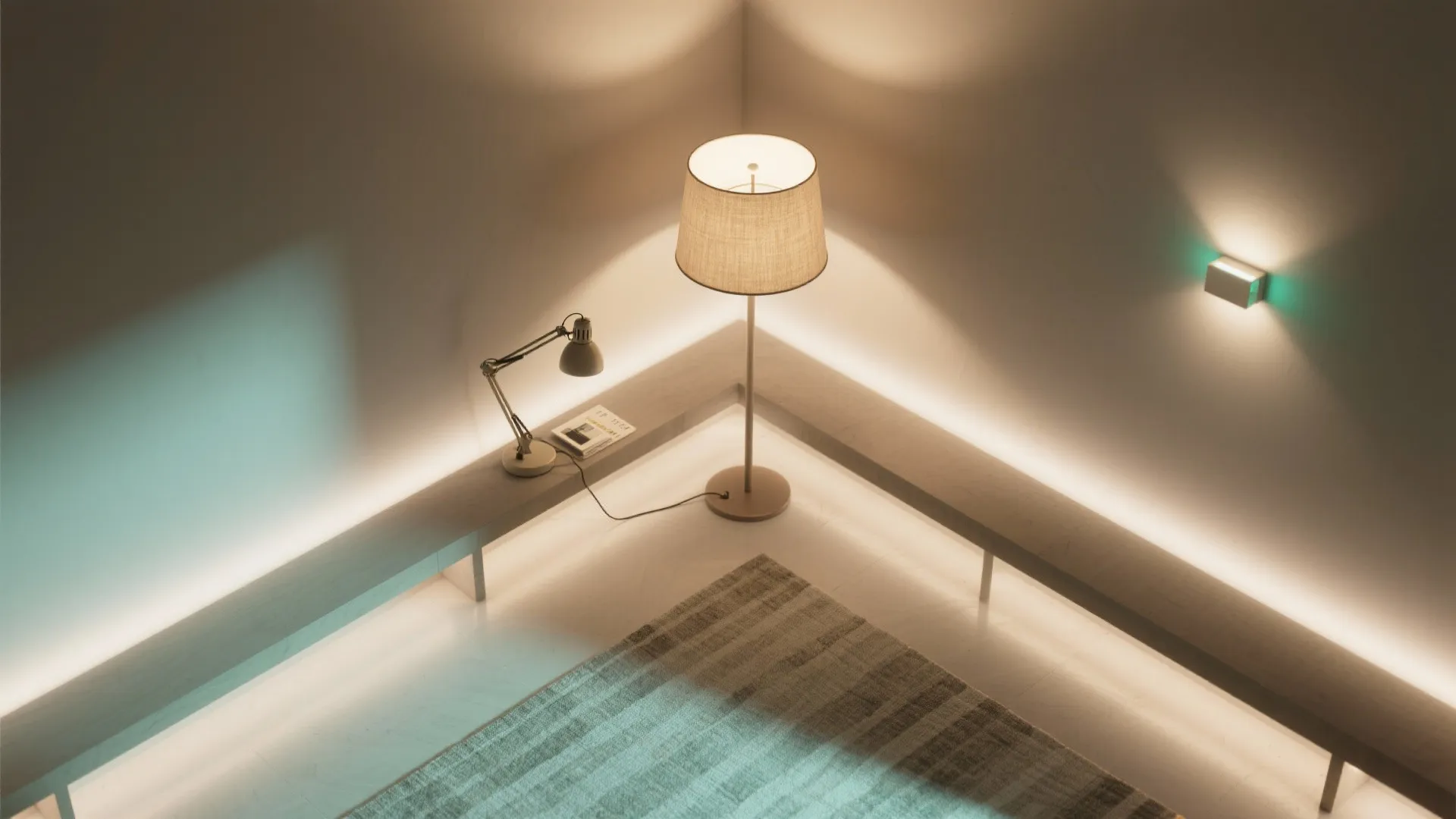 Layered, Dimmable Lighting (Warm Base + Gentle Color Play)