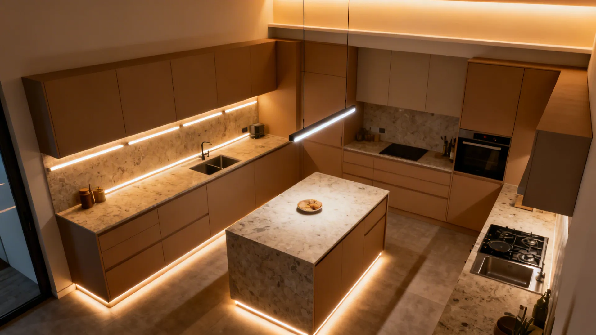 3) Light, Layered, and Smart: Italian Task Lighting