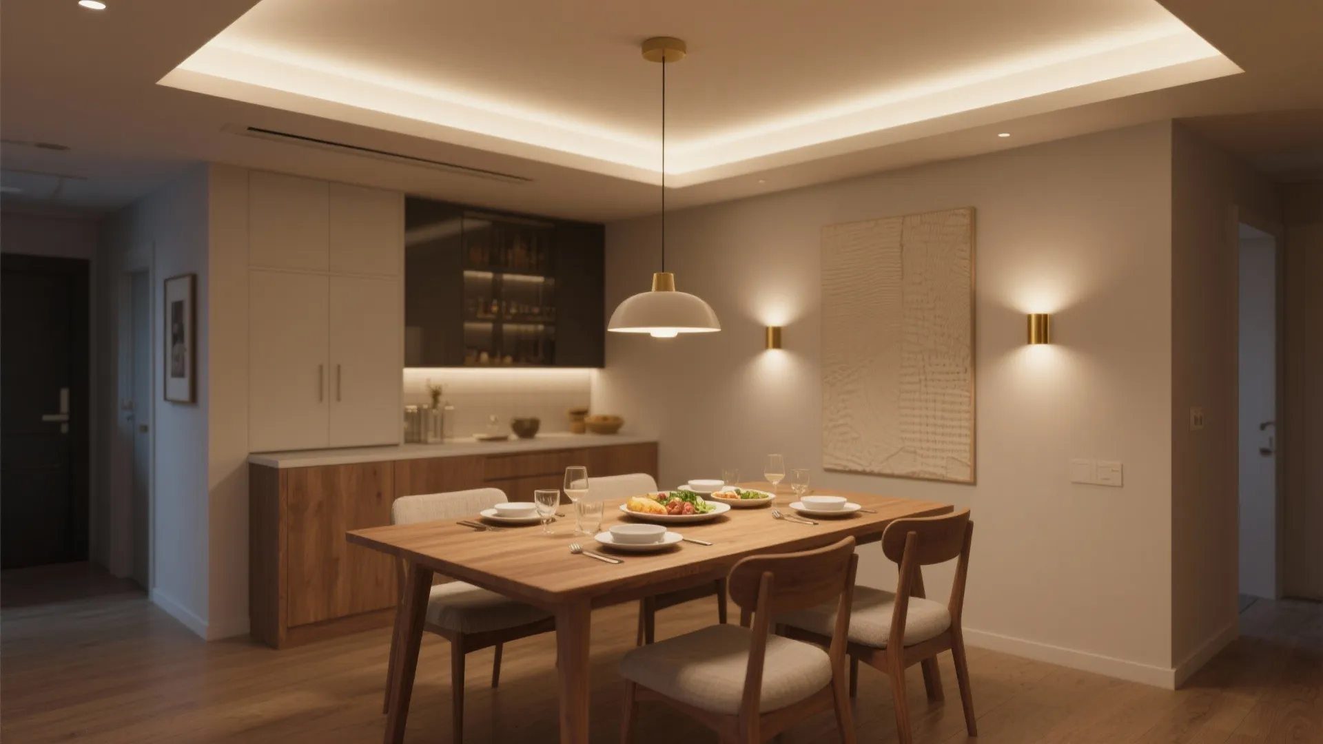 Layered Ambient + Task + Accent Lighting