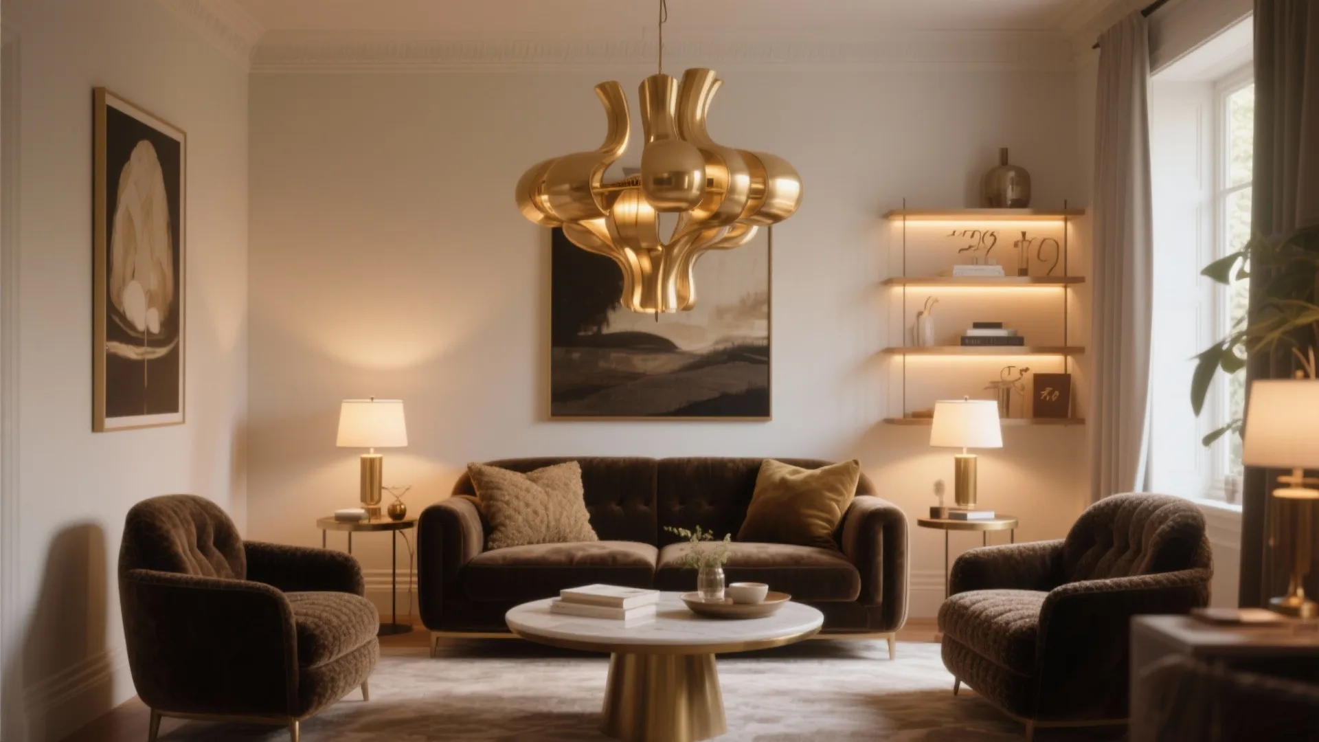 Sculptural Lighting with Layered Dimming