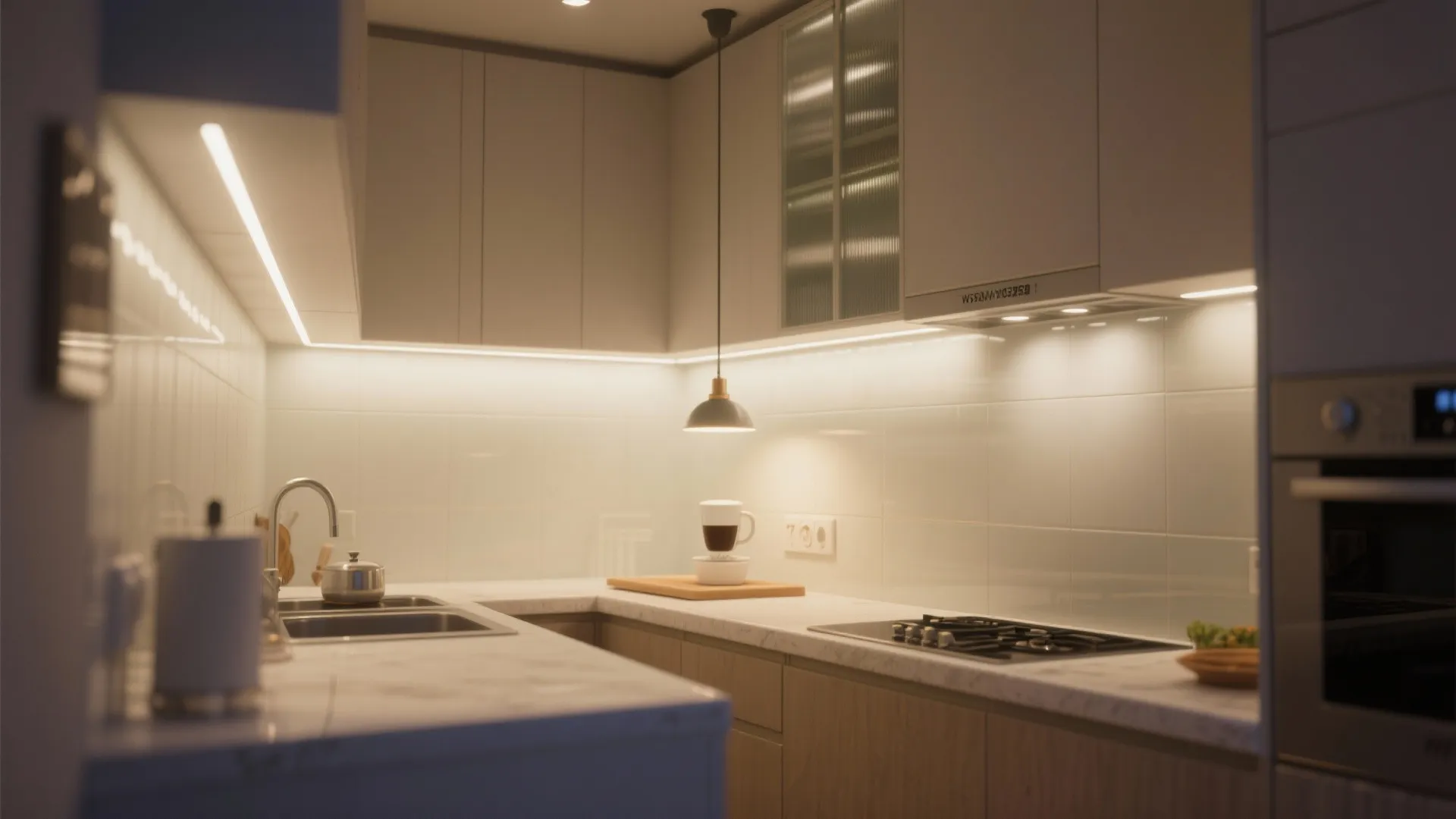 Layered Lighting That Guides Tasks