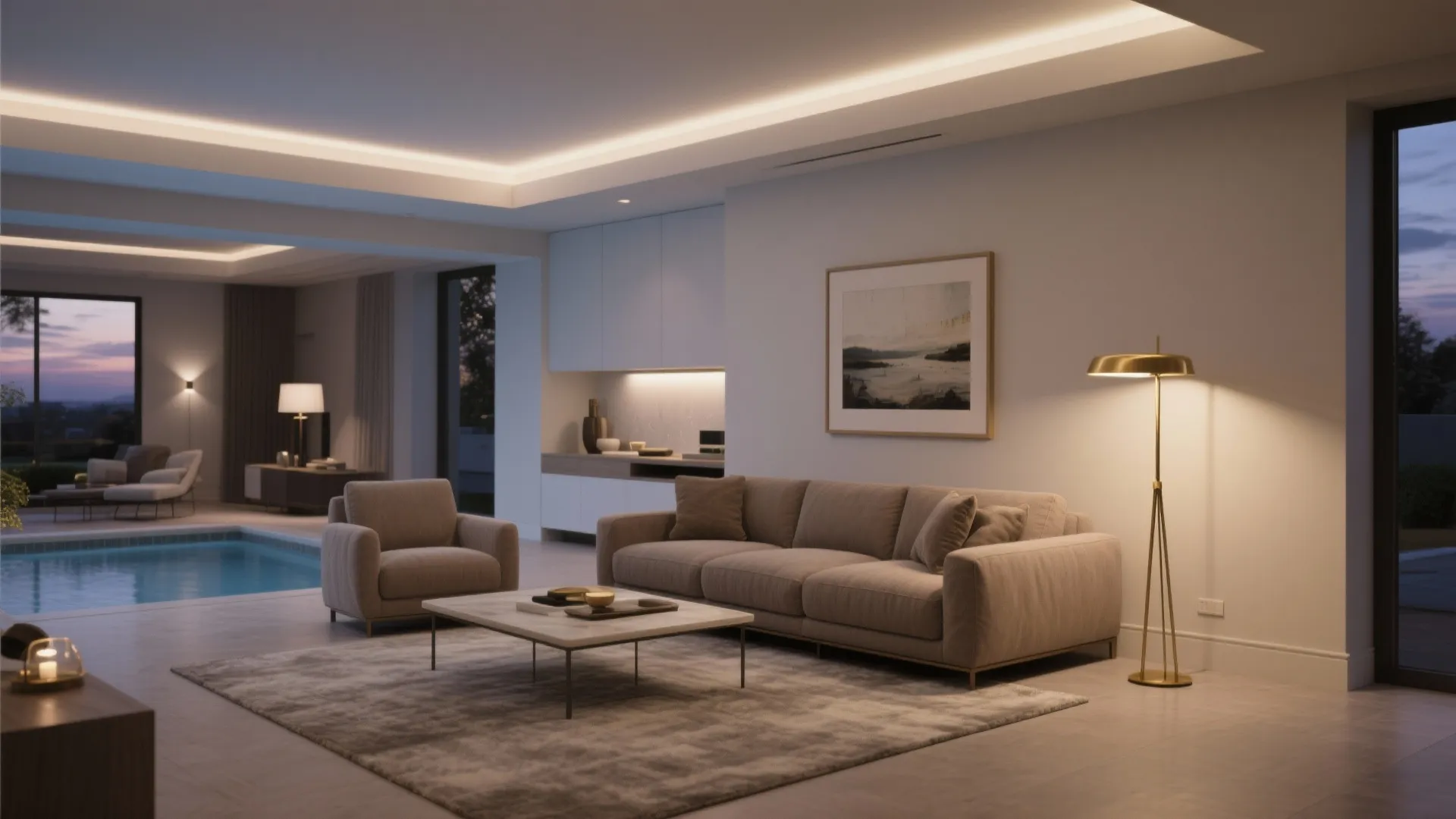 2) Layered lighting that sculpts, not floods