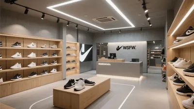 Modern Sneaker Store Interior Design – Clean, Functional & Brand-Focused