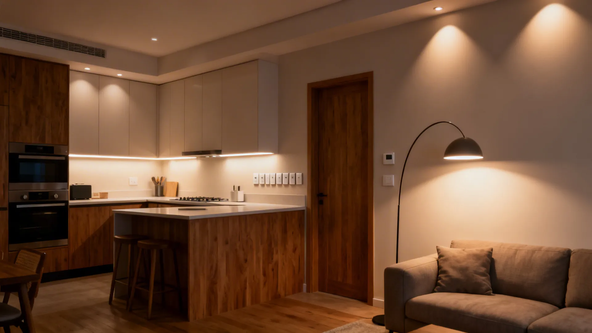 Dual-purpose lighting that zones and flatters