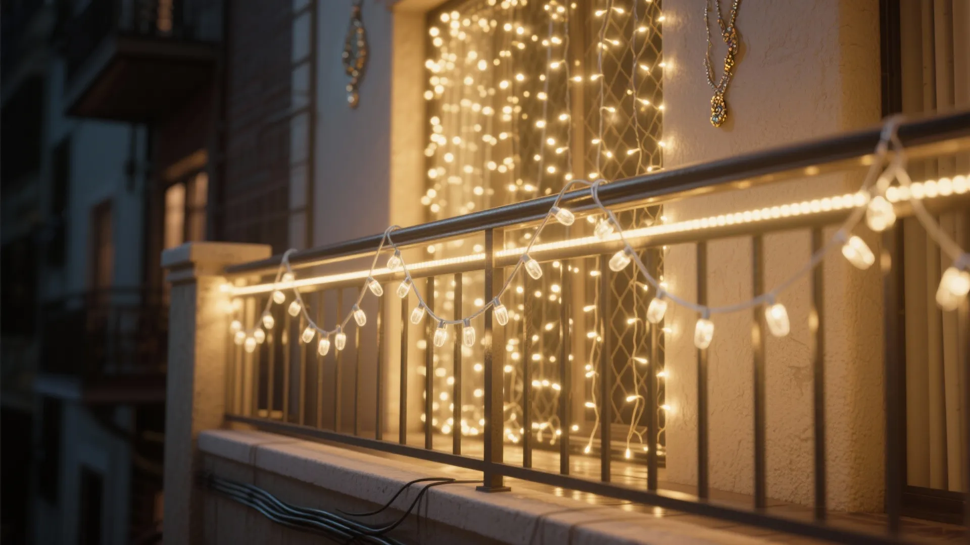 Idea 1: Layered fairy lights like jewelry