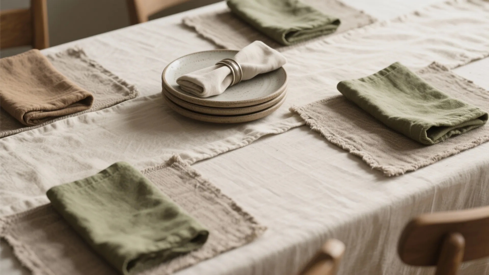 Layered Linen and Textiles