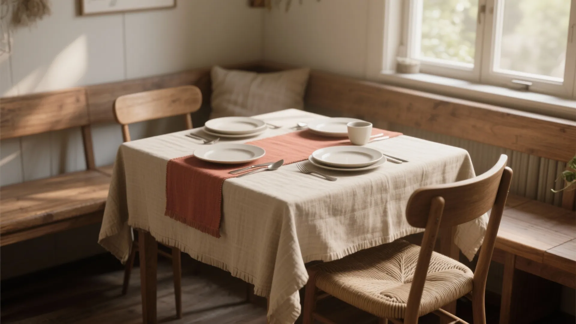 Layered Table Linens and Place Settings