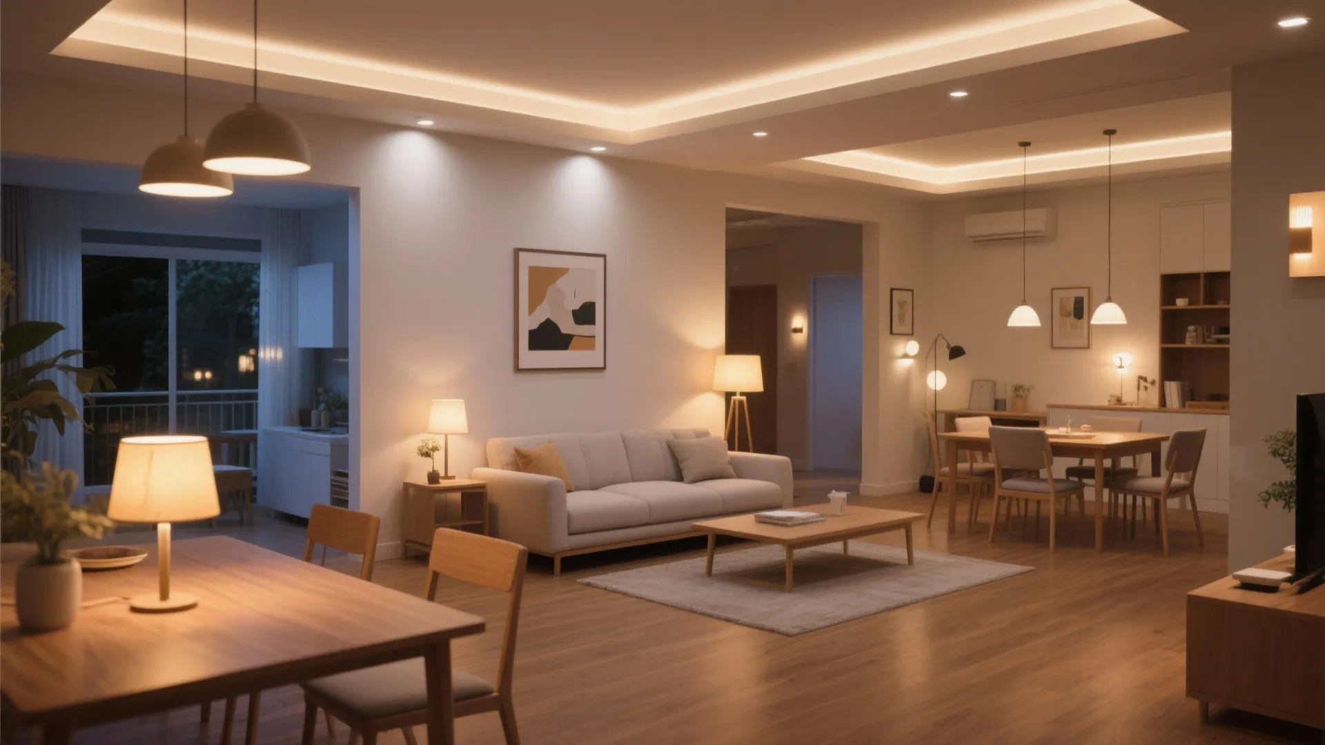 Light Layering in the Living-Dining