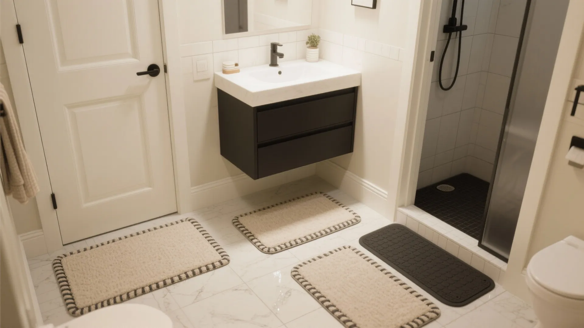 Low-profile microfiber and memory-foam mats — layered smartly